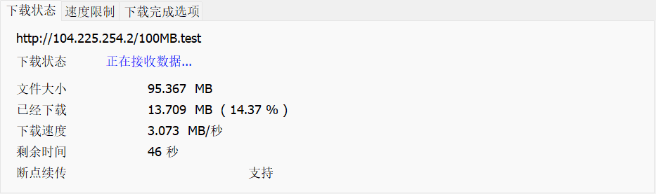 中国联通IDM下载美国家宽VPS文件速度测试